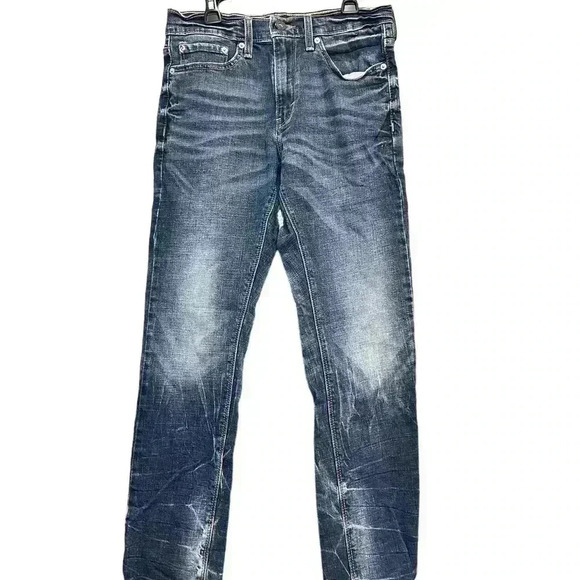 DENIZEN from Levi's 208 Faded Blue Regular Fit Tapered Leg Denim Jeans - Picture 2 of 9